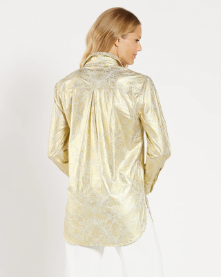 Kimber Top - Gold Foil Medallion