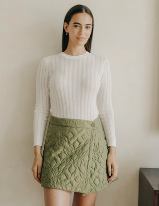 Melanie Quilted Skirt - Green