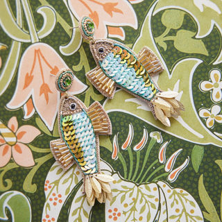 Fancy Fish Earrings in Blue