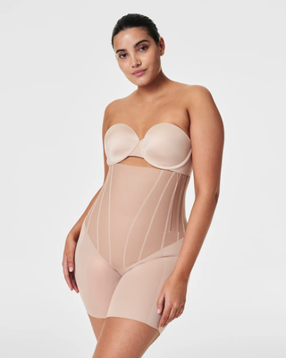 SpanxSculpt Total Contour High-Waisted Mid-Thigh Short - Natural Bronze