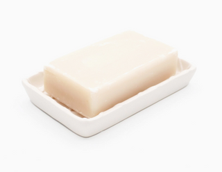 White Textured Soap Dish