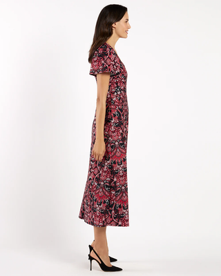 Jodi Dress Gilded Jude Cloth - Paisley Amore Red Silver
