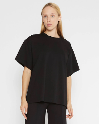 Ponte Knit Big Shirt - Black