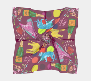Scarf - "Flowers and Tigers and Bubbly! Oh My!"