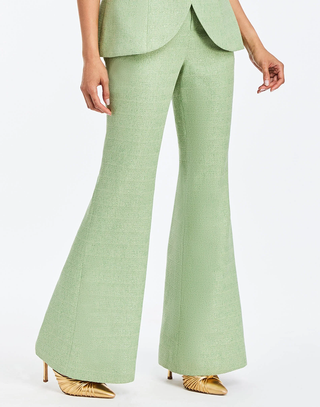 Theo Bell Bottom Pant - Jade Tweed