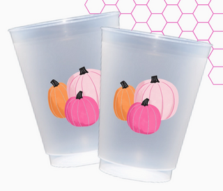 Pumpkin Frost Flex Cups Halloween Pink Orange