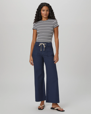 Ari Wide Leg Pant - Vintage Navy Seascape