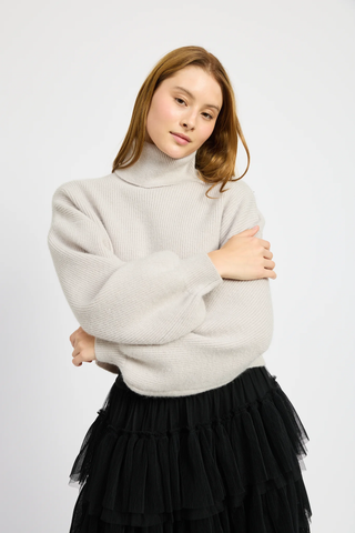 Cherie Sweater Top - Gray