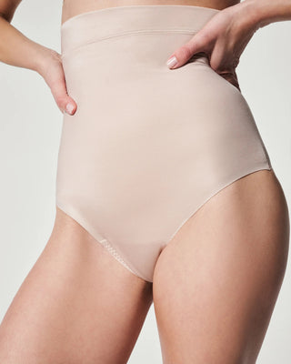 High-Waisted Thong - Champagne Beige