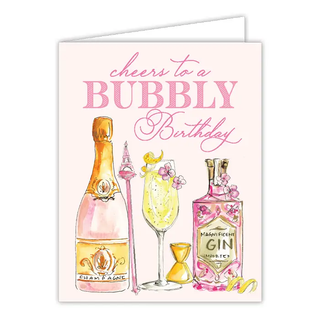 Cheers To A Bubbly Birthday French 75 Greeting Card
