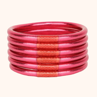 Pink All Weather Bangles® (Set of 6) - Serenity Prayer