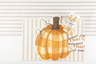 Thanksgiving Brown Triple Stripe On Cream Table Runner