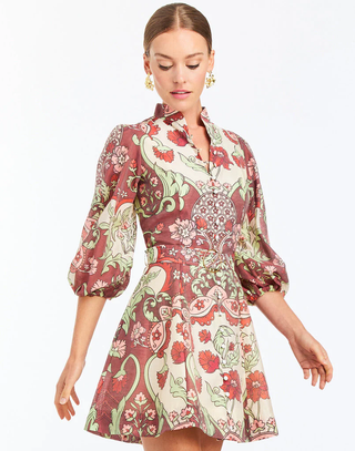 Valencia Mini Dress - Jardin Rose