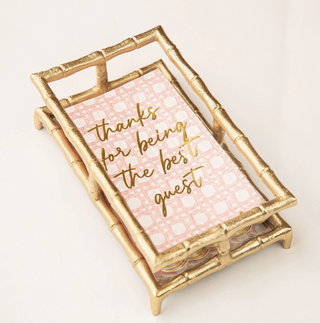 Pink Cane Paper Guest Towel Packs