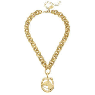 Gold Horseshoe Necklace