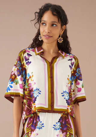 Roxy Shirt - Prairie Floral Cinnamon Ivory