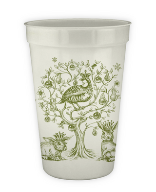Partridge in a Pear Tree 16oz Pearlized Cups