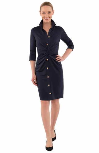 Twist & Shout Dress - Navy