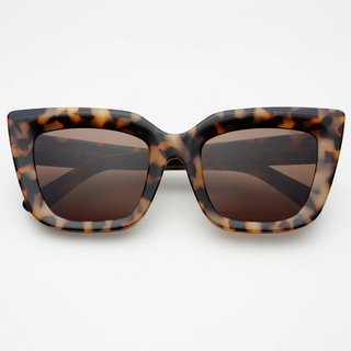Portofino Acetate Oversized Cat Eye Sunglasses - TAN