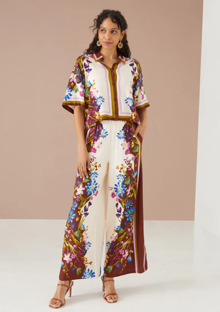 Geri Pant - Prairie Floral Cinnamon Ivory