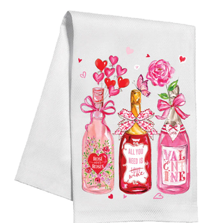 VALENTINE BOTTLES KITCHEN TOWEL
