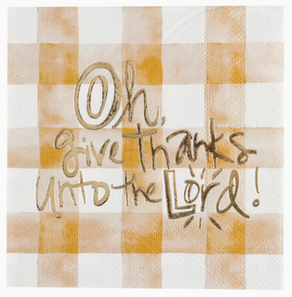 Oh Give Thanks Beverage Napkin