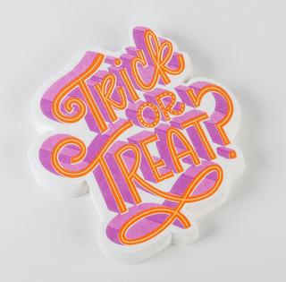 Trick or Treat Die Cut Beverage Napkin