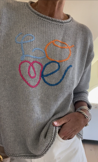 Love Rollneck Sweater - Gray