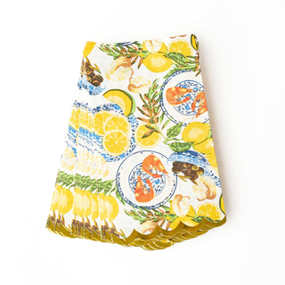 Lemon Santorini Paper Guest Towel Packs