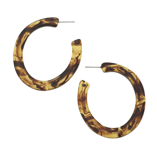 Tortoise Earrings Approximately 1.5 in Diameter.