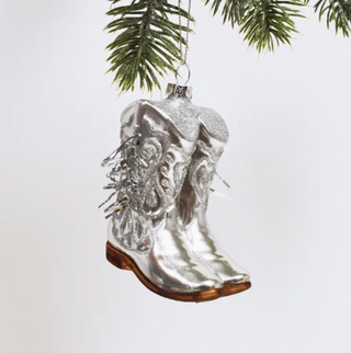 Cowboy Boot Boxed Glass Ornament