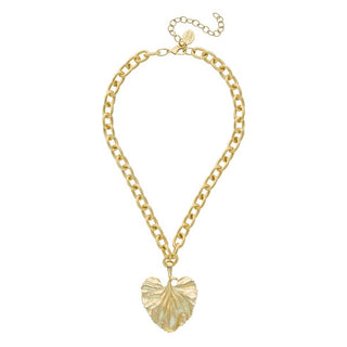 Gold Leaf Chain Necklace