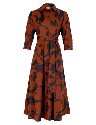 Emily Dress - Noir Bloom Brown