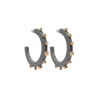 Large Solid Jewel Hoops