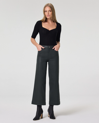 Anessa Wide Leg Jean - Dark Rosin Luxe Coating