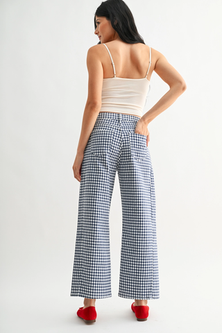Billy Barrel Jean Twist - NAVY GINGHAM
