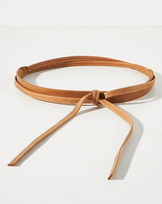Skinny Wrap Belt - Tan