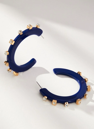 Large City Girl Jewel Hoops