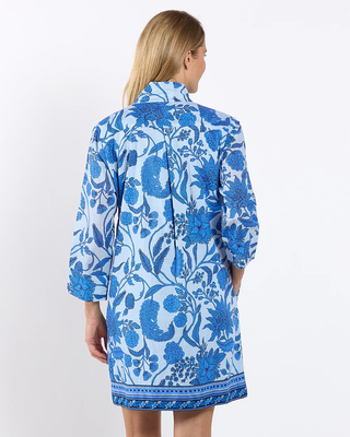 Helen Dress - Flora Blockprint Peri