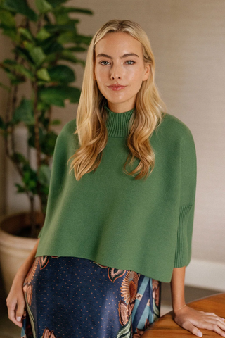 Sophia Oversized Sweater - Evergreen Fog