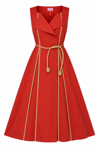 Florentine Wrap Dress - Burnt Orange