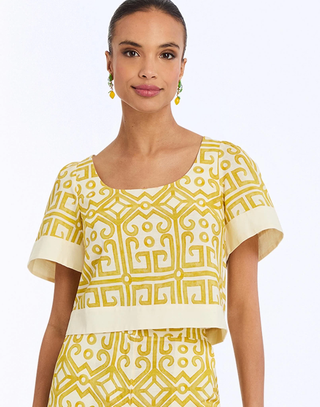 Maldives Terno Top - Watercolor Yellow
