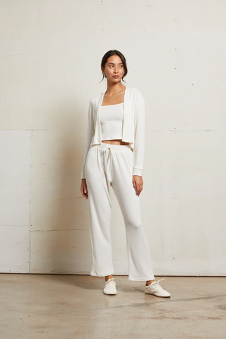 Remi - Sweater Rib Drawstring Pant - Sugar