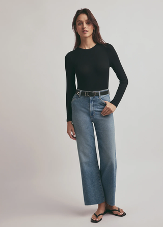 The Mischa Sup Hi Rise Wide Leg Ankle - Monterey