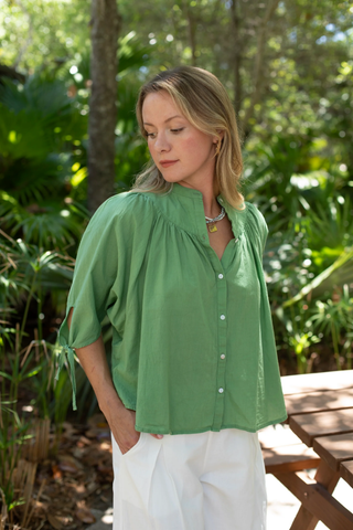 Fleur Blouse - Turf Green