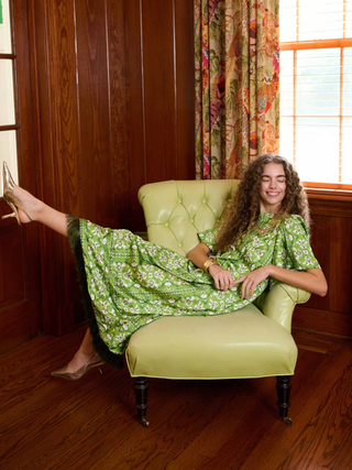 Georgia Dress - Fleur de Lune Green