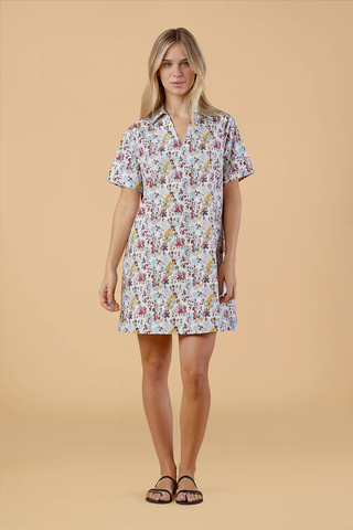 Wells Dress - Aqueous Petals