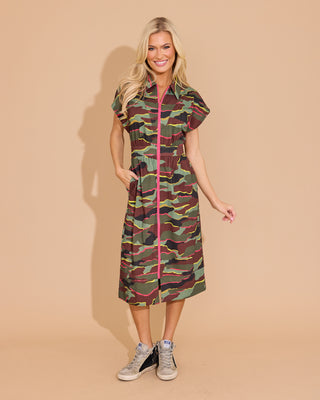 BELLE DRESS - NEON CAMO