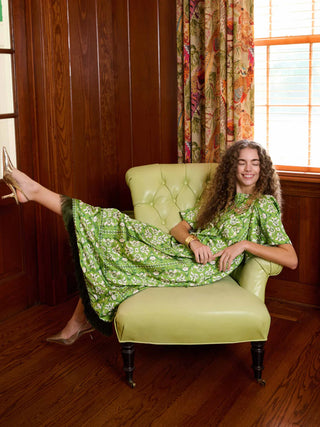 Georgia Dress - Fleur de Lune Green