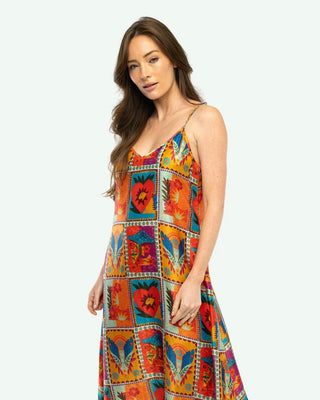 Camille Slip Dress - Orange
